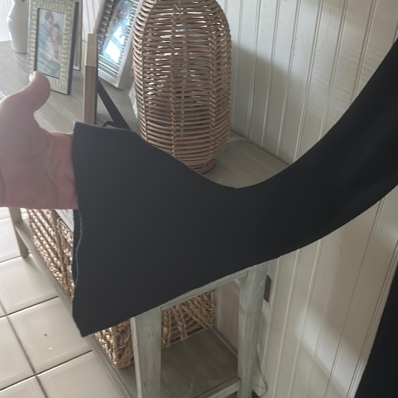 Marled Open Front Black Cardigan with Floral Embroidery sz XL - Picture 5 of 8